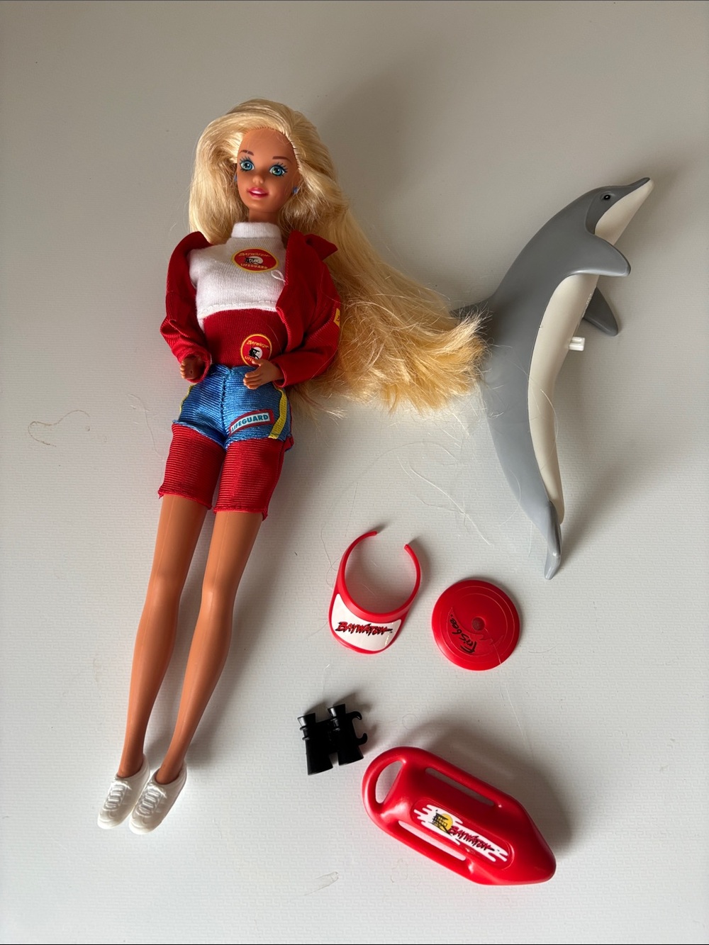 Baywatch Barbie Lifeguard Doll with Dolphin and Accessories